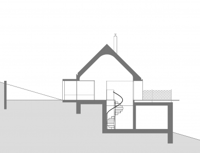 Family House in Všeradice - Cross section