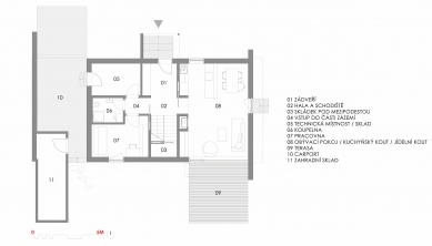 Family house in Zdiby - Floor plan 1st floor