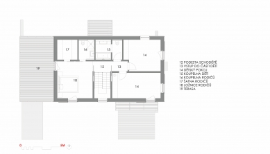 Family house in Zdiby - Floor plan 2NP