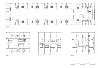 Apartment building IJburg 23 - Půdorys 3NP, 4-7NP 8NP a 9NP 