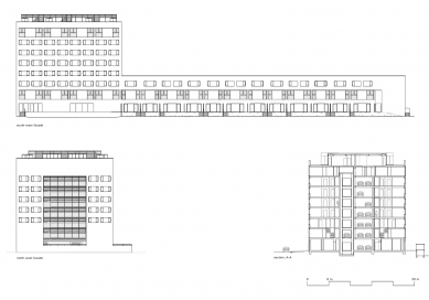 Apartment building IJburg 23 - Pohled JV a SZ, příčný řez 