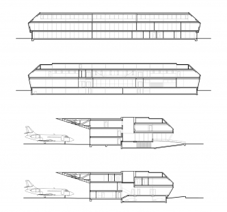 GA terminal Schiphol - Řezy