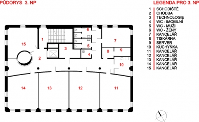 Pasivní administrativní budova INTOZA - Půdorys 3NP - foto: © Radim Václavík, ATOS-6