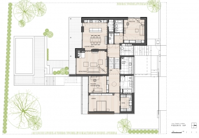 Villa in Czech near Brno - Ground plan 1st floor