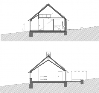 Rodinný dům Hutisko - Solanec - Příčné řezy
