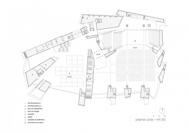 Kongresové a umělecké centrum Magma - Půdorys 1.np - foto: AMP arquitectos