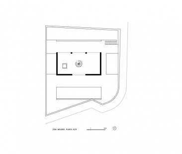 Dům Moliner - Půdorys patra - foto: Alberto Campo Baeza