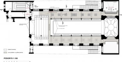 Výstava Židovská obec v Praze od roku 1945 - Půdorys  - foto: ZNAMENÍ ČTYŘ - architekti