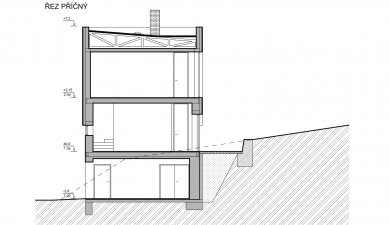 Rodinný dům Ráječko - Příčný řez