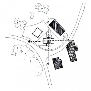 Dům do kříže - schema - foto: Hildago.Hartmann