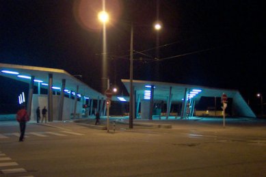 Parking lot and terminal station Hoenheim-North - foto: Milena Kubiszová, 2004