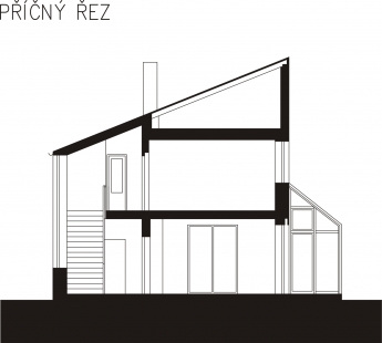 Family house in Čelákovice - Transverse section - foto: Tomáš Adámek