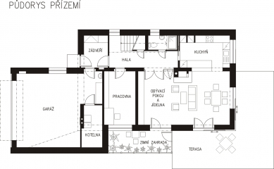 Family house in Čelákovice - Ground plan 1st floor - foto: Tomáš Adámek