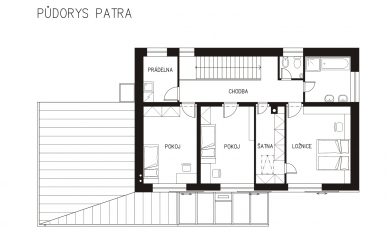 Family house in Čelákovice - Floor plan 2nd floor - foto: Tomáš Adámek