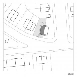 Rekonstrukce části dvojdomku v Praze Podolí - Situace - foto: Valert Petrášek architekti 