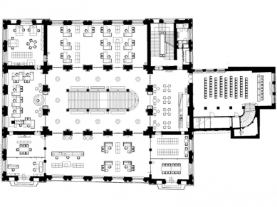 Rekonstrukce pobočky České spořitelny  Paláce Rytířská 29 - Půdorys 2.NP