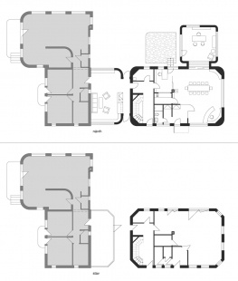 Rekonstrukce domu v Řeži - Půdorys 1NP - foto: 3+1 architekti