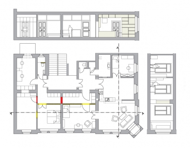 Rekonstrukce bytu v Děčíně - Půdorys - 2. etapa - foto: 3+1 architekti