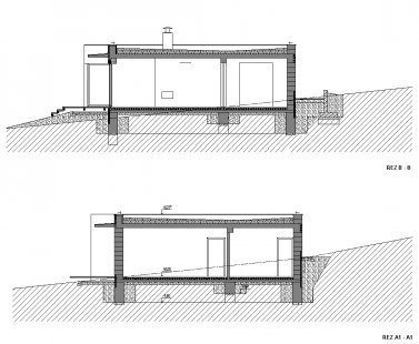 Rodinný dům ve Frýdku-Místku II - Řezy - foto: Janda + Zezula architekti