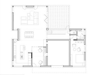 Interior of a family house in Červený Újezd - Ground plan 1st floor - foto: OOOOX s.r.o.