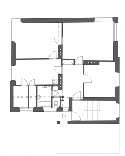 Reconstruction of an apartment in Prague 6 - Floor plan - original state - foto: Jiří Hušek