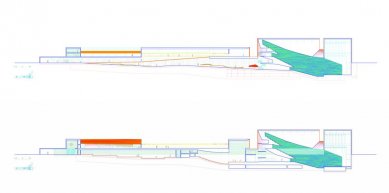Auditorium v Cartageně - Podélné řezy - foto: selgascano arquitectos