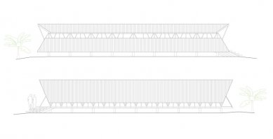 Morerava Cabins - Čelní a zadní pohled - foto: AATA Arquitectos Asociados