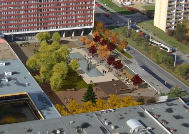 Reconstruction of Novodvorská Square - Visualization of the overall intention - foto: Jan Nedvěd