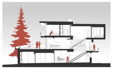 Rekonstrukce experimentálního domu v Rožnově p. R. - Řez