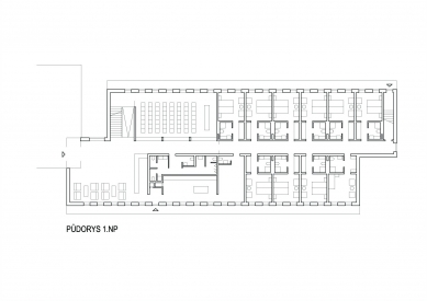 Penzion v pasivním standardu - Půdorys 1NP - foto: Valert Petrášek architekti