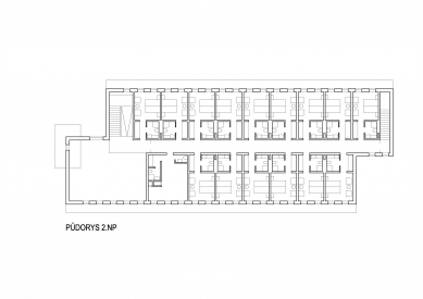 Penzion v pasivním standardu - Půdorys 2NP - foto: Valert Petrášek architekti