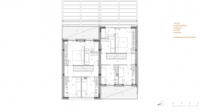 Razgledi Perovo Housing  - Půdorys patra - foto: dekleva gregorič arhitekti