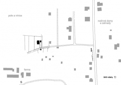 Rodinný dům na viniční louce poblíž Mělníka - Situace