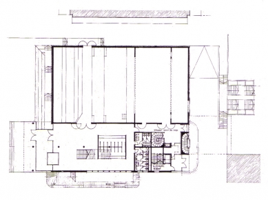 Cultural Center of the Spanish Republican Fighters - <p>Floor plan of the ground floor</p> - foto: archiv redakce