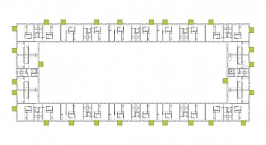 168 Social housing in Carabanchel - Půdorys typického podlaží - foto: coco arquitectos