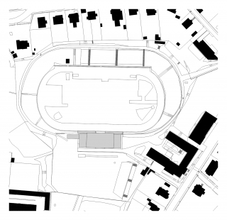 Rekonstrukce a dostavba víceúčelové atletické tělocvičny  - Situace - foto: QARTA ARCHITEKTURA s.r.o.