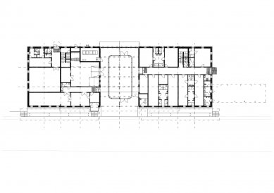 Rekonstrukce a dostavba víceúčelové atletické tělocvičny  - Půdorys 1NP - foto: QARTA ARCHITEKTURA s.r.o.