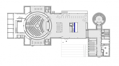 Observatory and Planetarium Brno - Ground plan 1st floor - foto: Rudiš-Rudiš architektonická kancelář