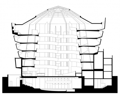 Solomon R. Guggenheim Museum - Řez