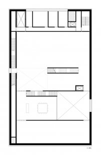 Nové muzeum Bauhausu - vítězný soutěžní projekt - Půdorys 1. NP – vítězný návrh prof. Heike Hanada a prof. Benedicta Tonona, Berlín 