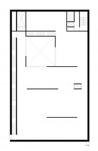 Nové muzeum Bauhausu - vítězný soutěžní projekt - Půdorys 3. NP – vítězný návrh prof. Heike Hanada a prof. Benedicta Tonona, Berlín