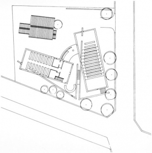 Sunday School - Půdorys přízemí - foto: Tadao Ando Architects & Associates