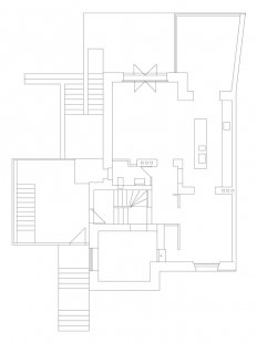 Rekonstrukce a přístavba rodinného domu na Smíchově - Půdorys 1.np - foto: ROHÁČ STRATIL architektonický ateliér