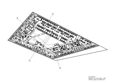 Sídlo časopisu Spiegel - Půdorys 13.np - foto: Henning Larsen Architects 
