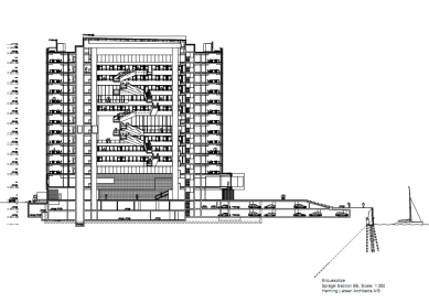 Sídlo časopisu Spiegel - Řez - foto: Henning Larsen Architects 