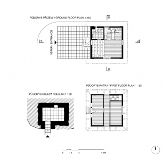 The First house - Půdorysy jednotlivých podlaží - foto: Ondřej Pleštil
