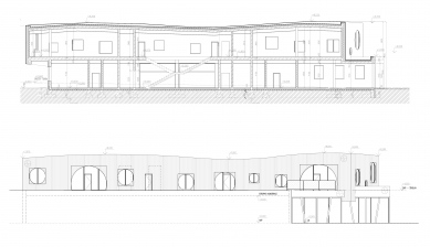 Mateřská školka Velvarská - Realizace - řez a pohled