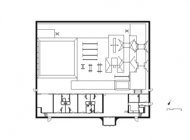 Tělocvična TNW - Půdorys přízemí - foto: NL architects