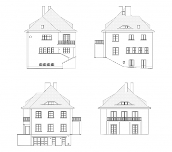 Rekonstrukce vily v Podolí - Pohledy - foto: ZNAMENÍ ČTYŘ - architekti