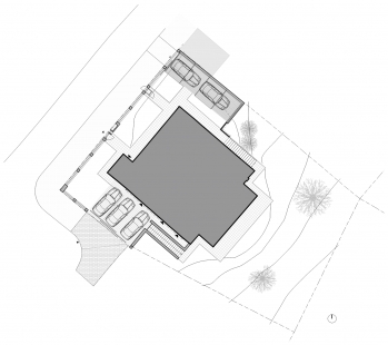 Rekonstrukce vily v Podolí - Situace - foto: ZNAMENÍ ČTYŘ - architekti